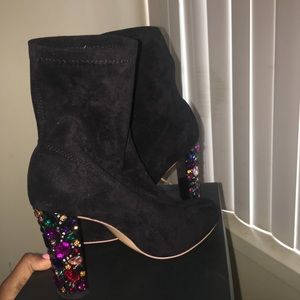 Gem Heeled Booties